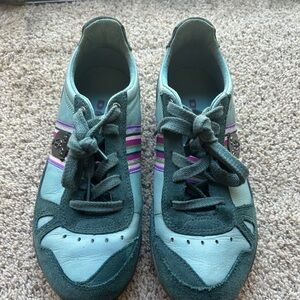 Vintage Y2KDiesel CHEJU 78 Womens Size 8 Teal Leather Shoes Casual Dress Walking